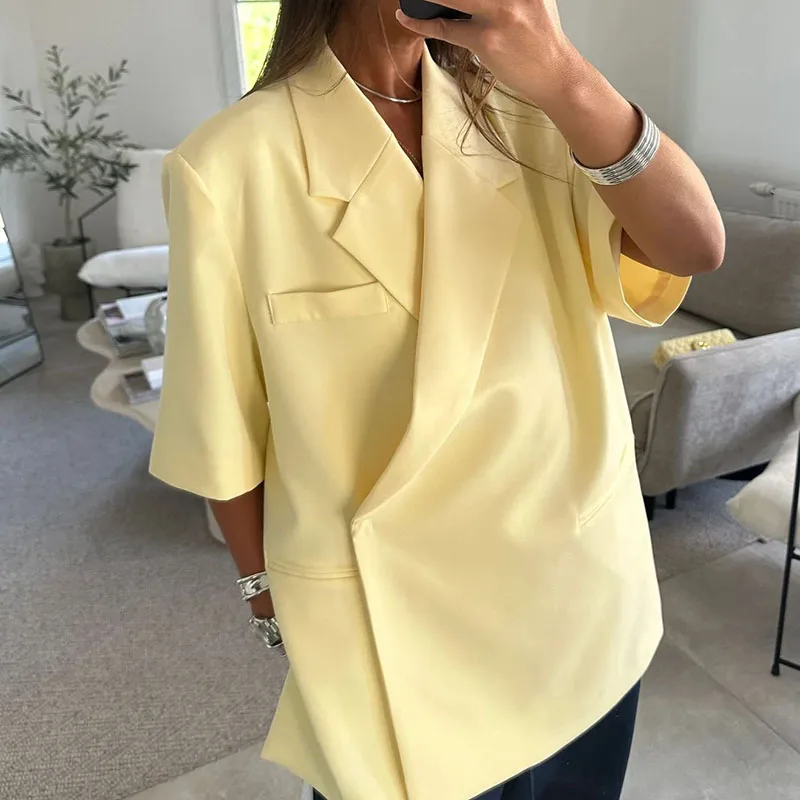 Women Formal Wear Trousers - Bayanlar Bol Blazer Ceket Takım Elbise