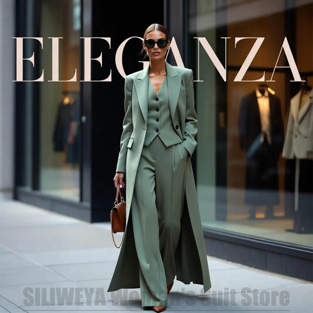 Women'S Office Formal Wear For Ladies - Şık Kadın Takım Elbise Üç Parçalı