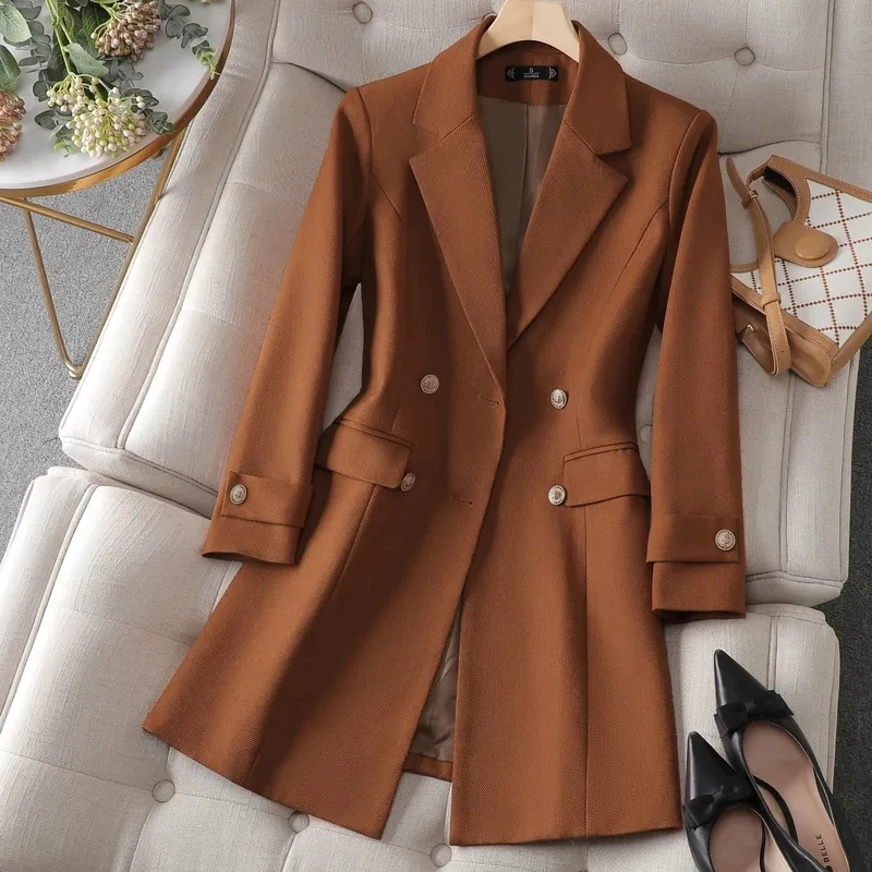 Women'S Office Formal Wear For Ladies - Sonbahar Kış Ceket Kadın Uzun Blazer
