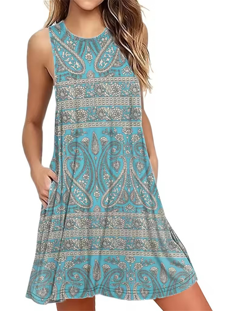 9XL Artı Boyutu Sundress Gevşe - Shift Dress Sleeveless incelemesi ve fiyatı
