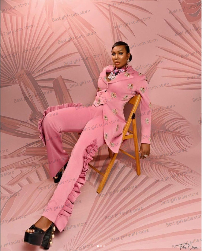 Pembe düğün kadınlar Suit Set  - Women Formal Wear Trousers incelemesi ve fiyatı