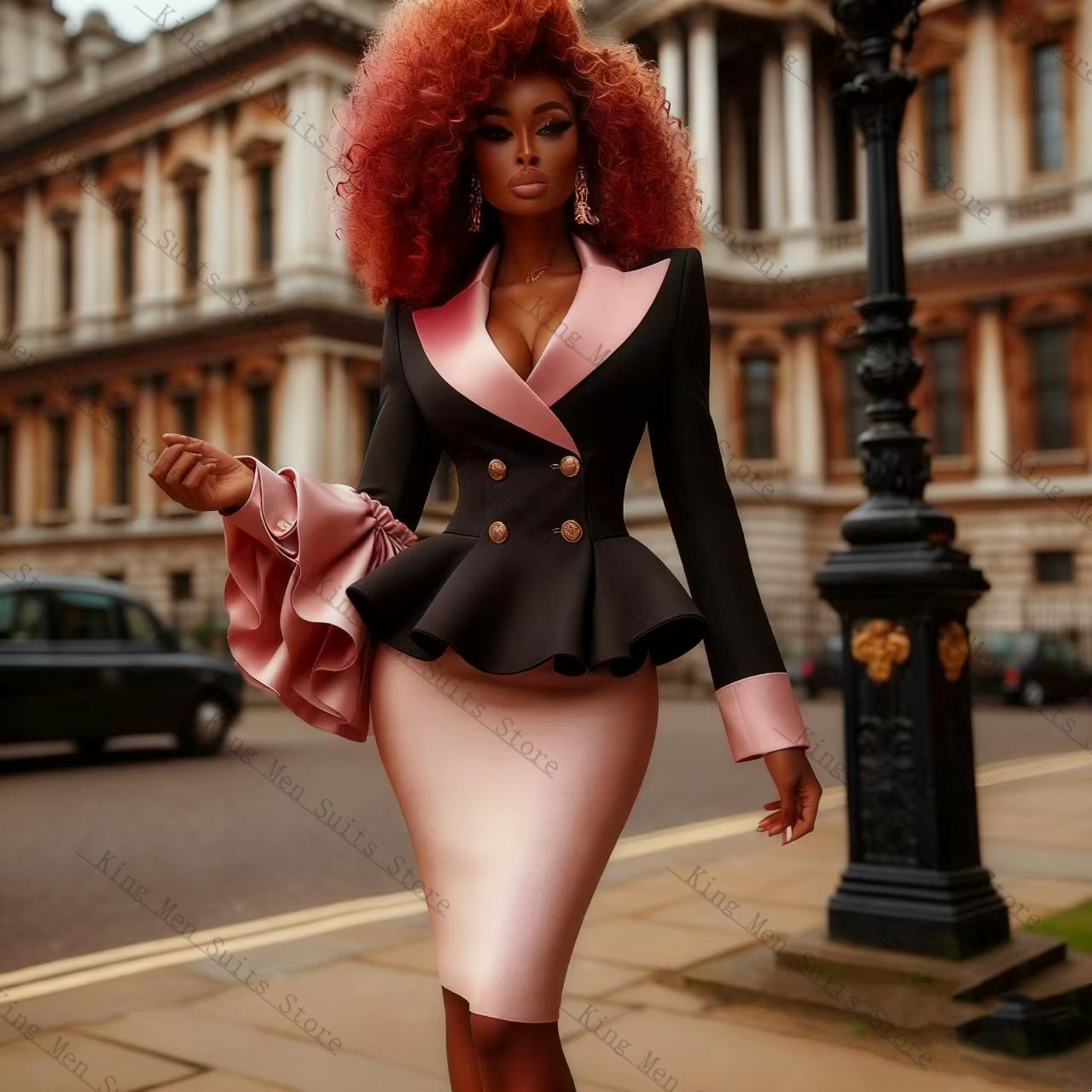 Siyah Pembe Kadın Takım Elbise - Women Formal Wear Blazer Set incelemesi ve fiyatı