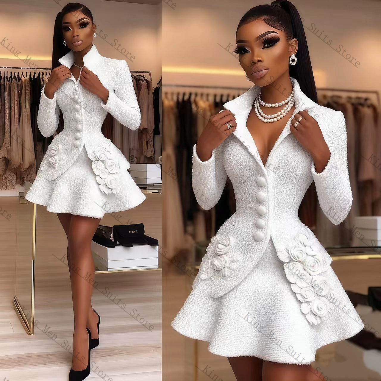 Lüks Beyaz Kadın Takım Elbise  - Women Luxury Formal Wear incelemesi ve fiyatı