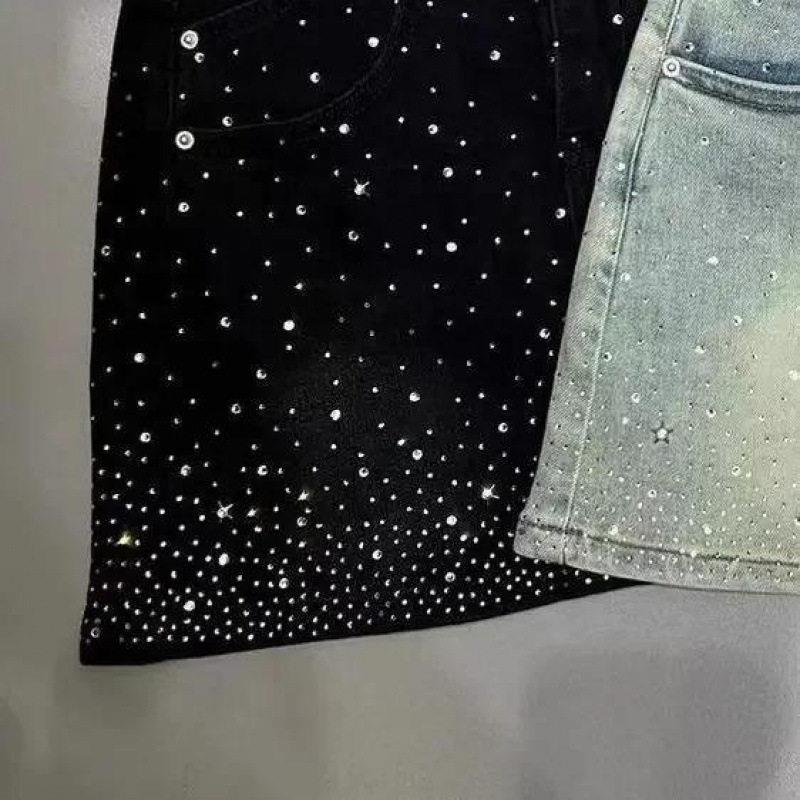 K 59702 Yapay Elmaslı Kot Etek - K&G Women'S Formal Wear incelemesi ve fiyatı