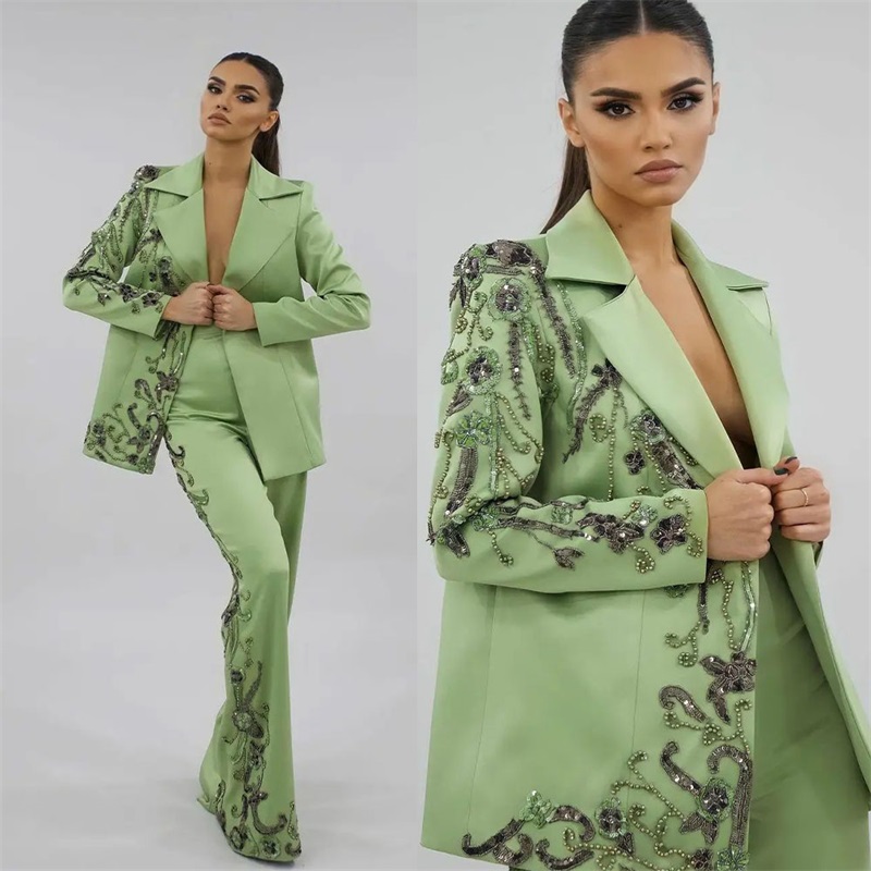Tasarımcı Yeşil Saten Kadın Ta - Women Luxury Formal Wear incelemesi ve fiyatı