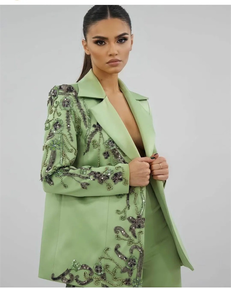 Tasarımcı Yeşil Saten Kadın Ta - Women Luxury Formal Wear incelemesi ve fiyatı